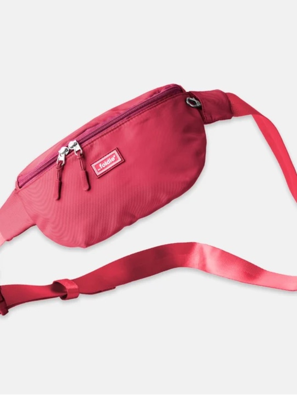 The Foldie Crossbody Travel Bag Pink Hands-free Security RFID